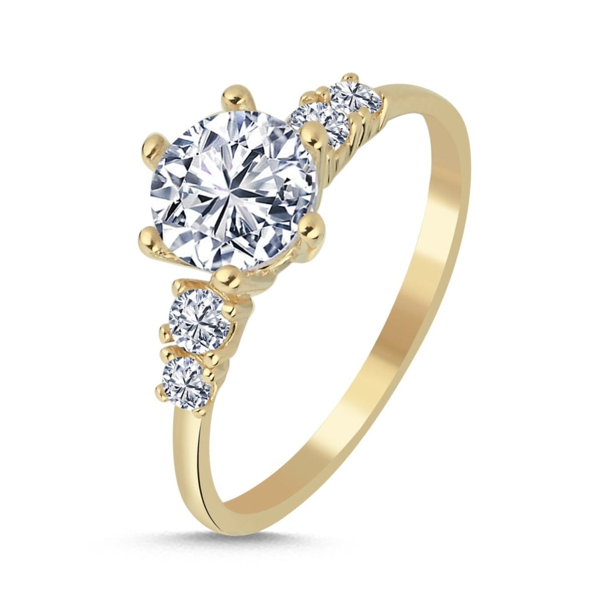 Diamant Ring 0 10ct Verlobungsring 585 14k Gold Mit Diamant - Solitär Ring Für Sie Echtheitszertifikat Verlobungsring