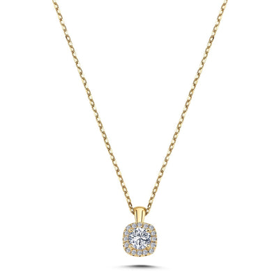 Diamant Halskette Collier Gold 0.38ct