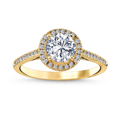 Diamant Halo Verlobungsring Gold 1.17ct