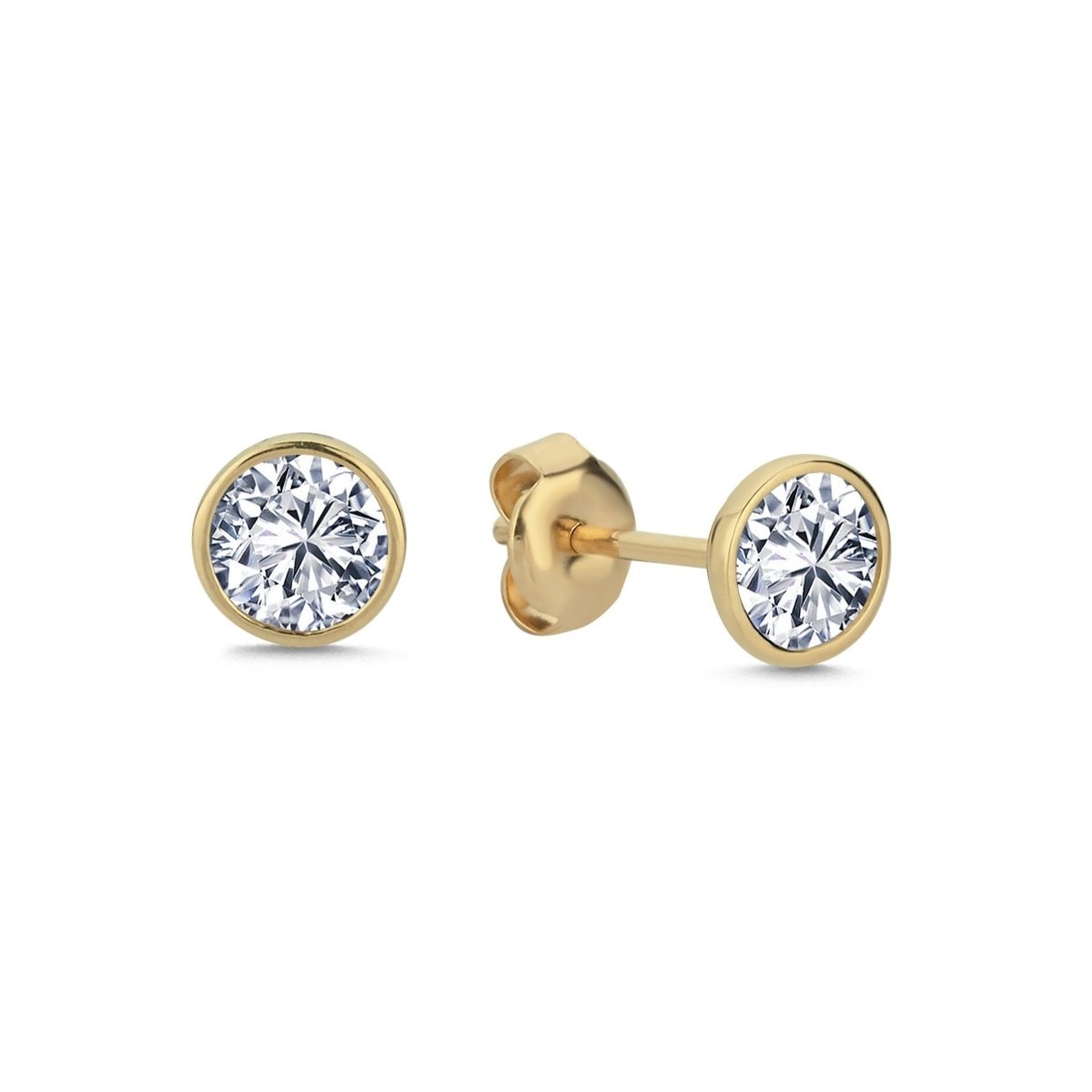 Ohrstecker 0.40ct. Zirkonia 14 Karat Gold - AKSU Juwelier