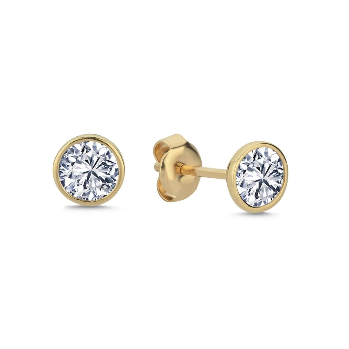 Ohrstecker 0.50ct. Zirkonia 14 Karat Gold - AKSU Juwelier