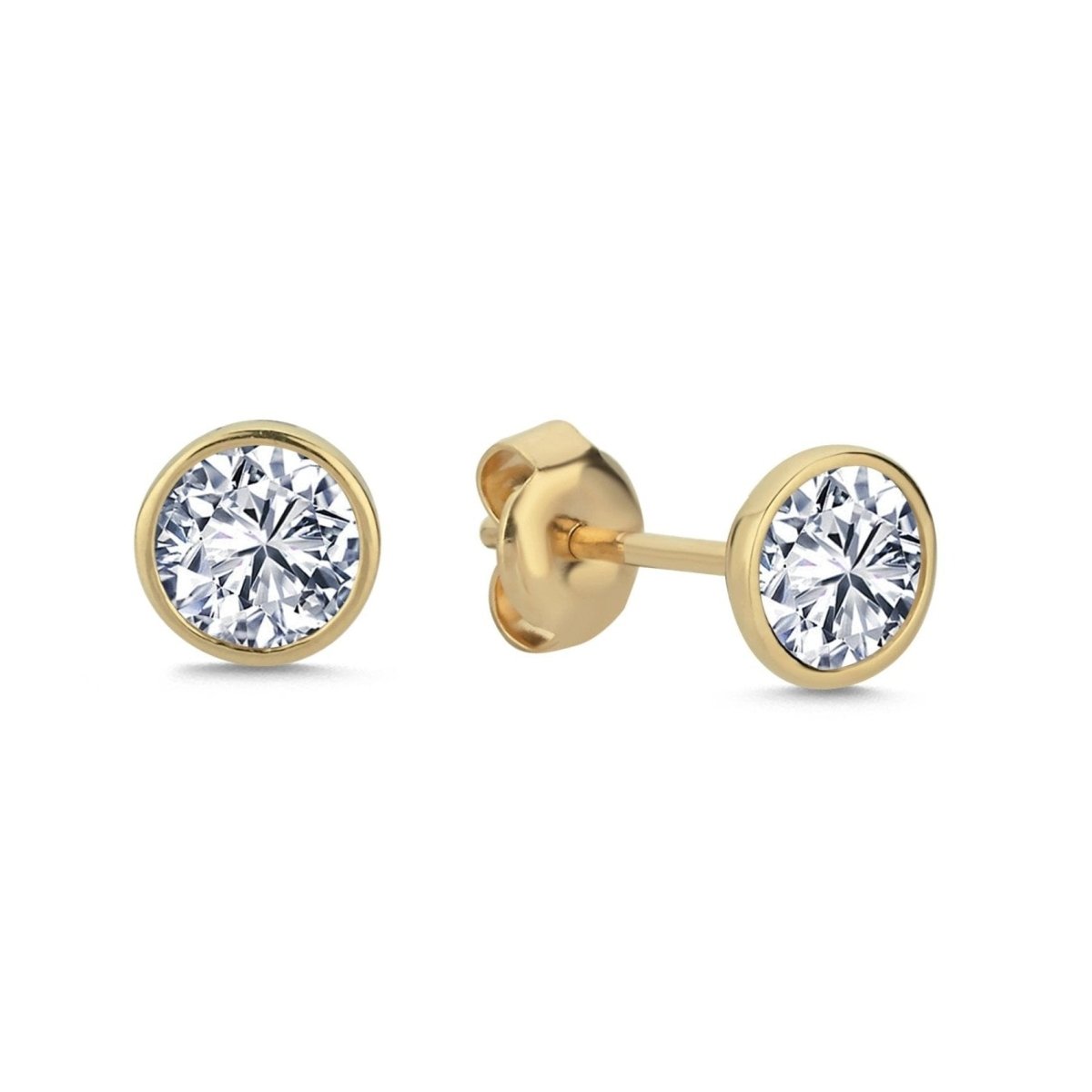 Ohrstecker 0.75ct. Zirkonia 14 Karat Gold - AKSU Juwelier