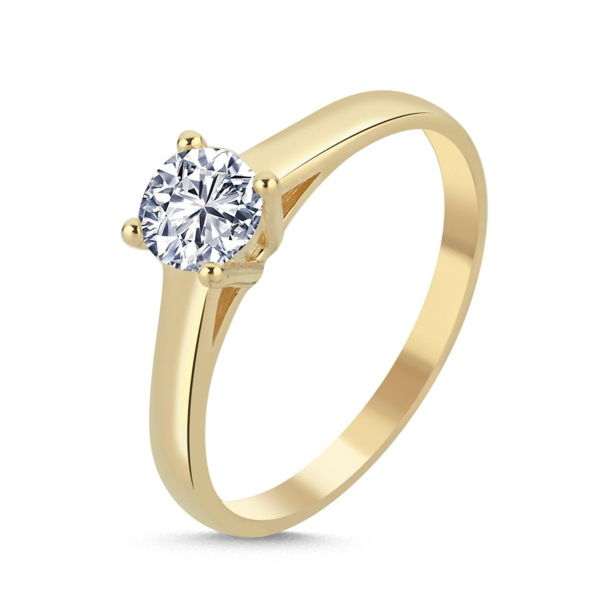 Solitär Verlobungsring 0.50ct. Zirkonia 14 Karat Gold - AKSU Juwelier