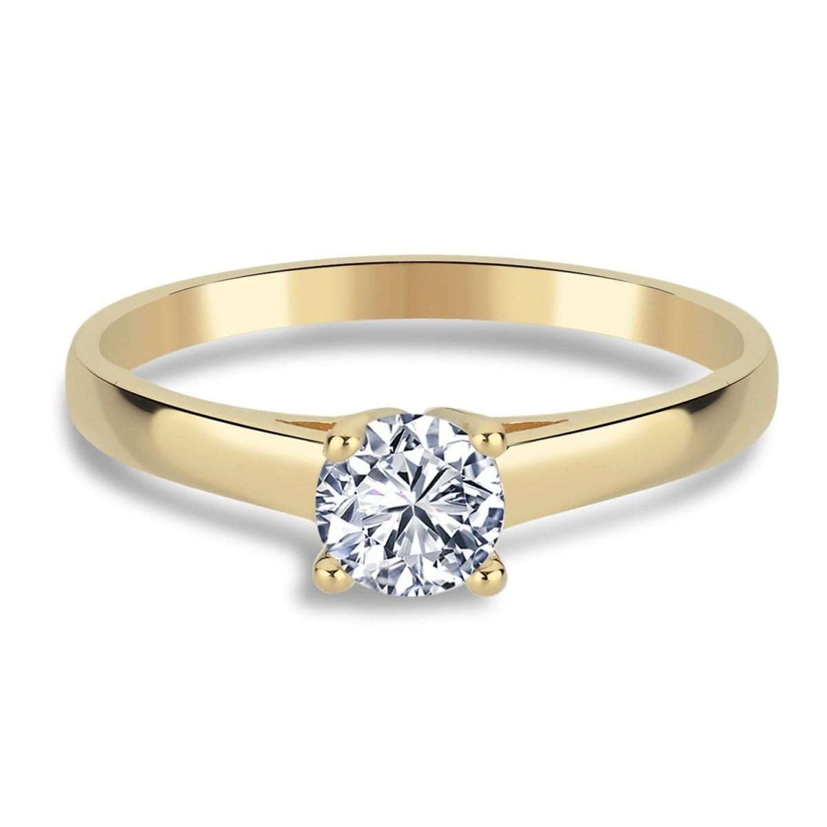 Solitär Verlobungsring 0.50ct. Zirkonia 14 Karat Gold - AKSU Juwelier