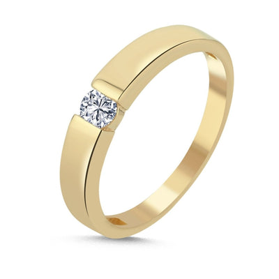 Spannring 0.15ct. Zirkonia 14 Karat Gold - AKSU Juwelier