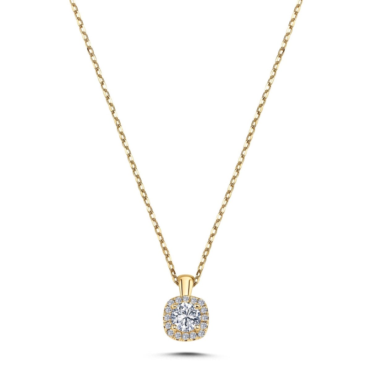 Diamant Halskette Collier Gold 0.38ct