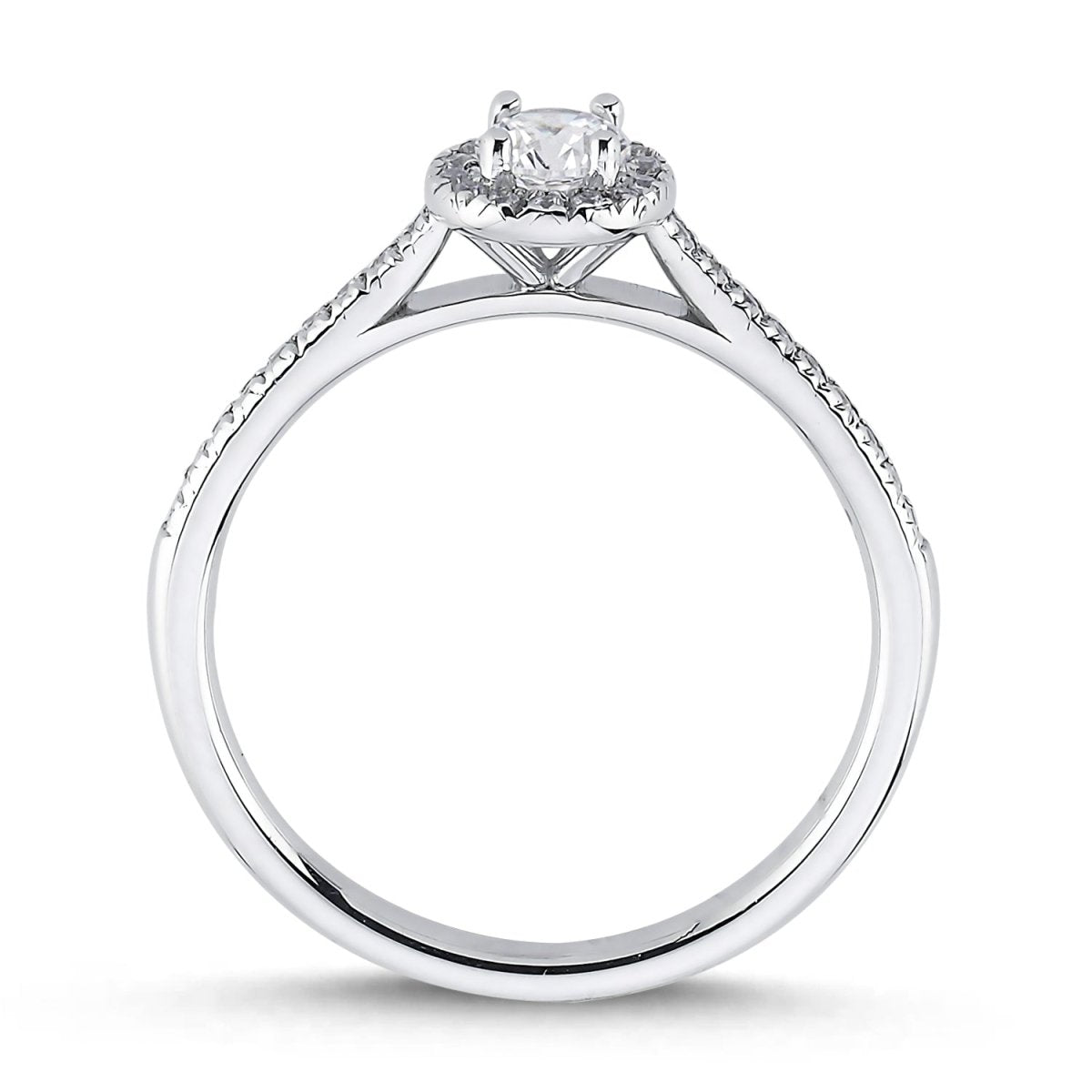Diamant Halo Verlobungsring Gold 0.34ct - AKSU Juwelier